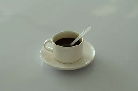 coffee cup on table for break and morningの写真素材