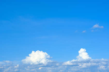 Clouds in the blue sky and copy space