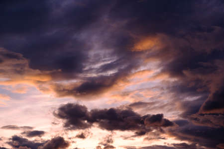 cloud before rainy storm,light of sunset and sunrise