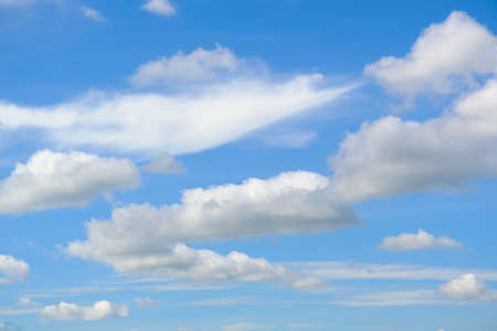 Clouds white color in blue sky and copy space