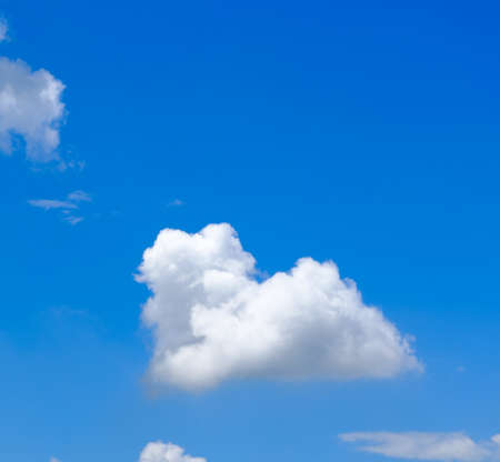 White clouds and blue skyの写真素材
