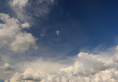 Clouds fluffy in blue skyの写真素材