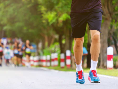 marathon run,People are running on the road,People are movingの写真素材