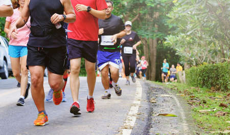 marathon run,People are running on the road,People are moving