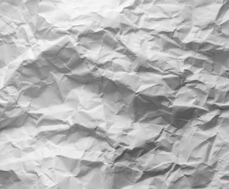 White blank wrinkled paperの写真素材