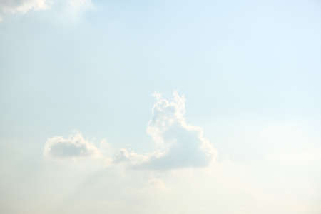 Light beam and clouds in skyの写真素材