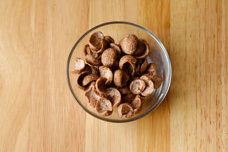 Cereals breakfast in bowl top view conceptの写真素材