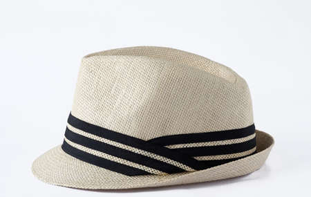 Straw hat in isolated white backgroundの写真素材