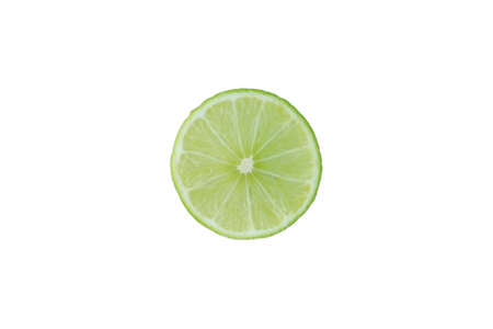 Lime in isolated white backgroundの写真素材