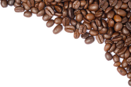 Bean coffee in isolated white background,copy spaceの写真素材
