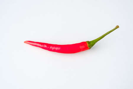 Red chilli on white backgroundの写真素材