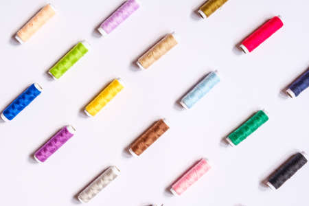 thread on white background.top viewの写真素材