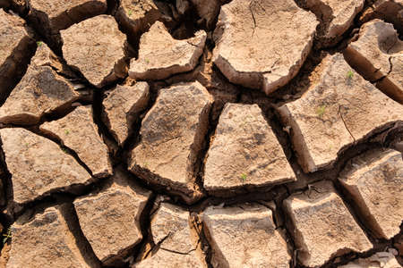Dry soil results from lack of water.Global warmingの写真素材