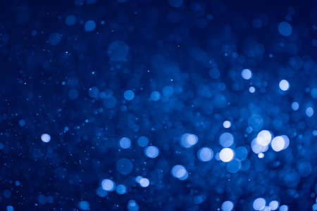 Blue glitter bokeh of light.Abstract blurred lightの写真素材