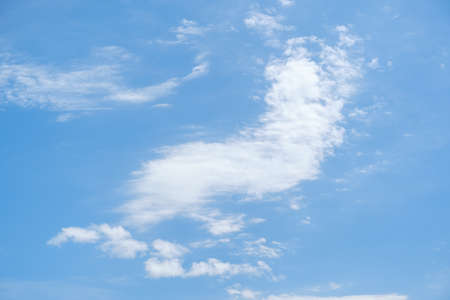 Many small clouds in blue sky.Summer cloudy.White clouds floating in the sky.の写真素材