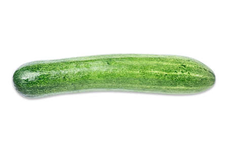 Green cucumber in isolated  food in isolated.cucumber one.の写真素材