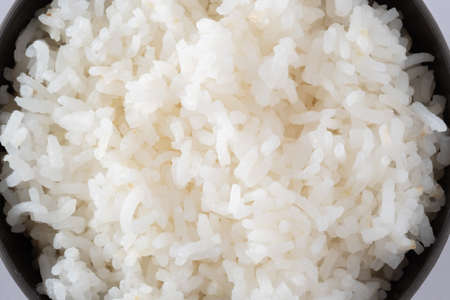 Macro picture of cooked rice.food background.Top up rice steamed.の写真素材