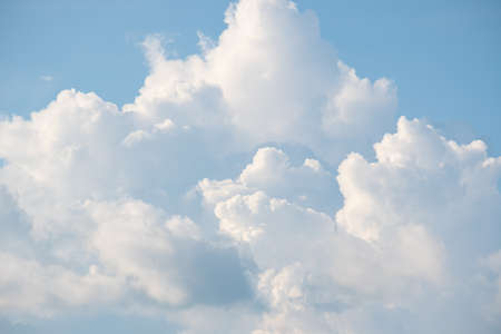 White clouds in rainy season.big cloud.background.の写真素材