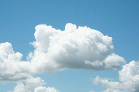 Many small clouds in blue sky.Summer cloudy.White clouds floating in the skyの写真素材