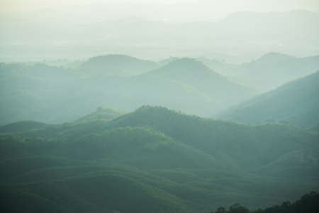 Aerial view of endless lush pastures of CHIANGRAI. View of Mae Ngoen Subdistrict Chiang Saen District Chiang Raiの写真素材