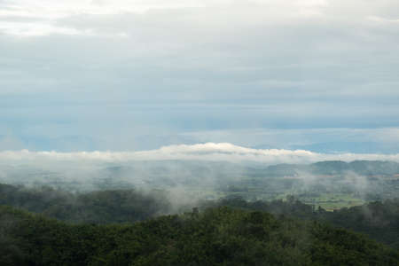 Aerial view of endless lush pastures of CHIANGRAI. View of Mae Ngoen Subdistrict Chiang Saen...