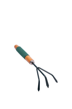 Garden Rake in isolated with clipping pathの写真素材