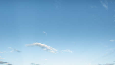 Many small clouds in blue sky.Summer cloudy.White clouds floating in the skyの写真素材