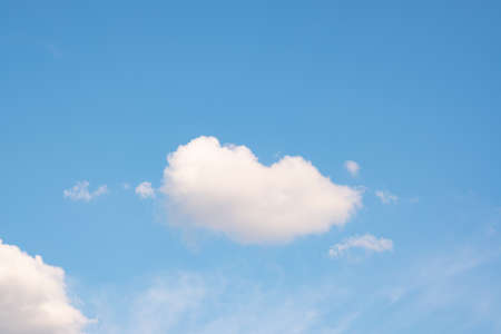 Many small clouds in blue sky.Summer cloudy.White clouds floating in the skの写真素材