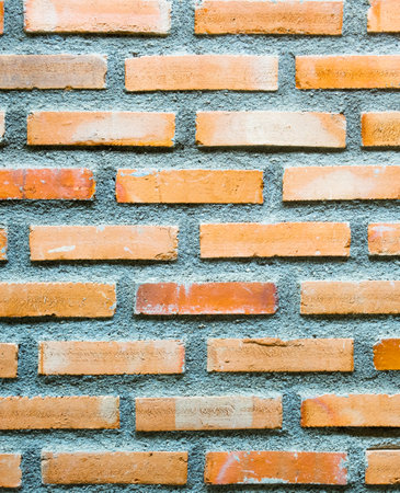 Brown brick of wall background.Old brown brick.の写真素材