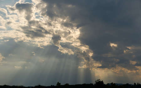 cloud before rainy storm,gray clouds.clouds gathered before the rain.の写真素材