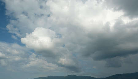 cloud before rainy storm,gray clouds.clouds gathered before the rain.の写真素材