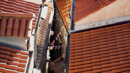 Roofs with little Flags in Dubrovnik