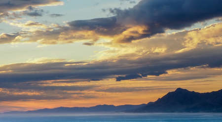 Beautiful Cloudy Sunset in Makarska, Croatia