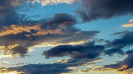 Beautiful Cloudy Sunset in Makarska, Croatia