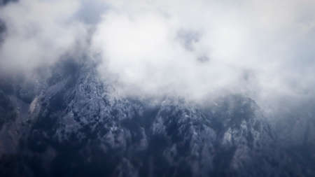 Foggy Mountains within the Biokovo Mountains in Makarska Croatia