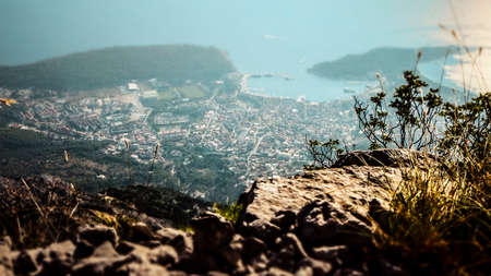 View over the Valley from a Peak within the Biokovo Mountains in Makarska Croatia