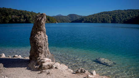 Beautiful Landscape and Turquoise Water in der Lakes of Plitvice National Park in Croatia