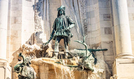 Matthias Fountain in Buda Castle, Budapest, Hungaryのeditorial素材