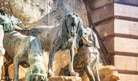 Matthias Fountain in Buda Castle, Budapest, Hungaryのeditorial素材