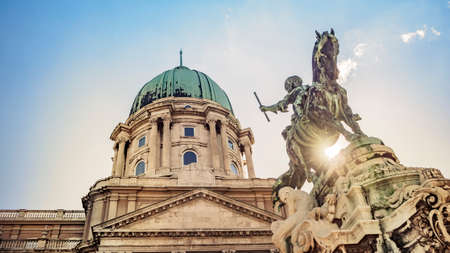 Prince Eugene of Savoy's Equestrian Statue at Buda Castle in Budapest, Hungaryのeditorial素材