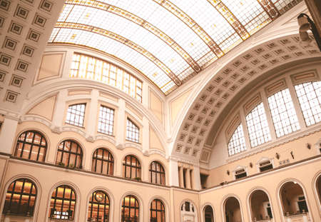 Inside the impressive main building of the University of Debrecen