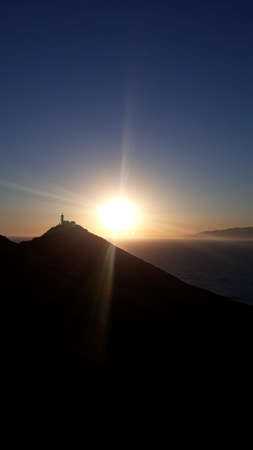 Sunset at the top of the volcano Teide, Tenerife, Canary Islands, Spainの写真素材