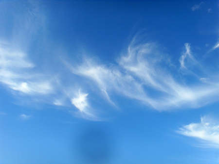 blue sky and white cloudsの写真素材