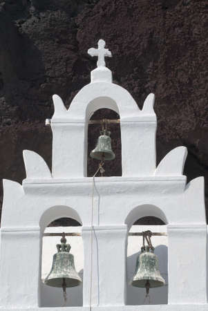 Catholic cross on a blue sky backgroundの写真素材