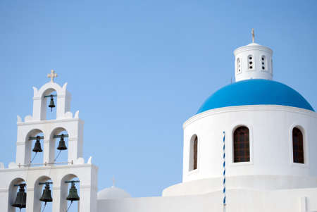 The Catholic Church against the blue skyの写真素材