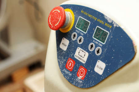dirty piral Mixer machine interface show the menu to control the machine. 