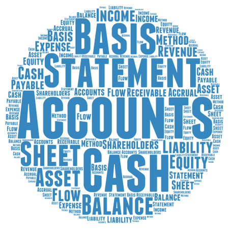 Account Word Cloud Illustration In Round Shape