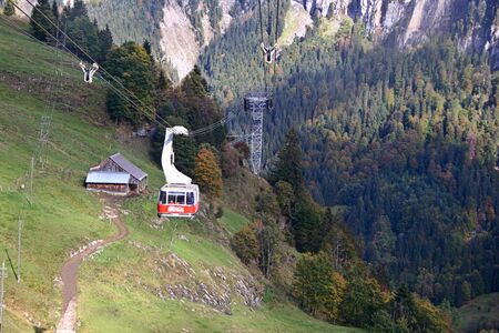 Cable car, in Switzerlandの写真素材