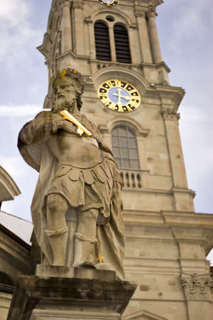 Pictures from the Benedictine Abbey of Einsiedeln, Switzerland.の写真素材