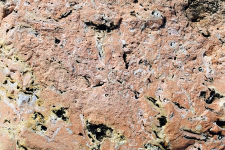 Mountain stone corroded by winds and waves on the coast of Spainの写真素材